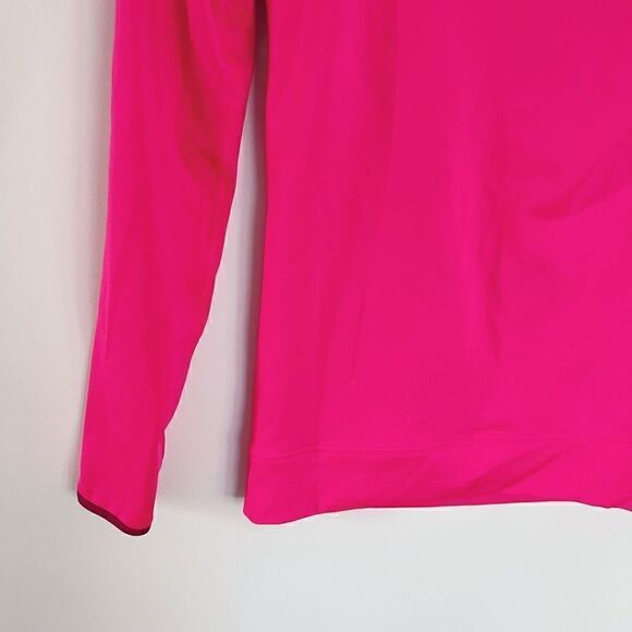 Nike Pro Dri Fit Turtleneck Long Sleeve Base Layer Warm Shirt Hot Pink XS - Picture 5 of 7